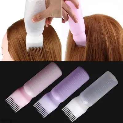 Multicolor Plastic Hair Dye Refillable Bottle Oil Applicator